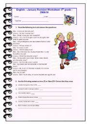 fifth grade english worksheet