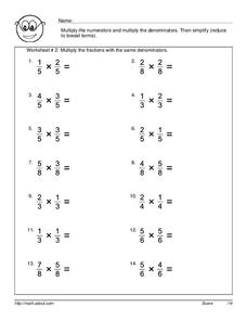 fifth grade fractions worksheet