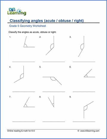 fifth grade geometry worksheet