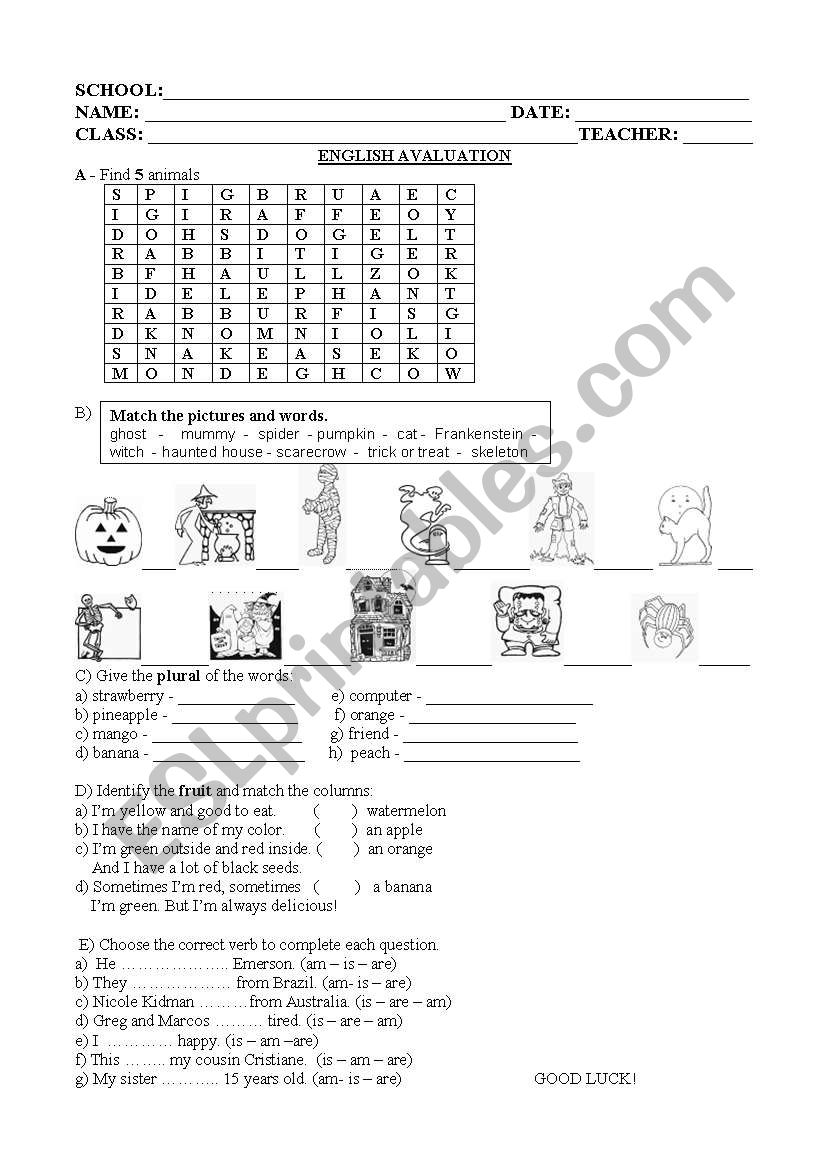fifth grade ideas worksheet