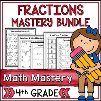 5th Grade Math Test Prep Review Fractions Bundle - Appletastic ...