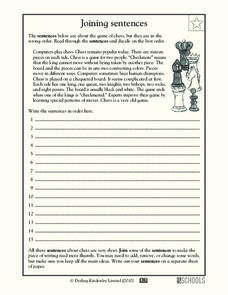 Joining Sentences Writing for 3rd - 5th Grade | Lesson Planet