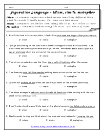 Figurative Language Worksheets
