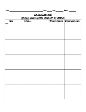 fill in the blank vocabulary worksheet