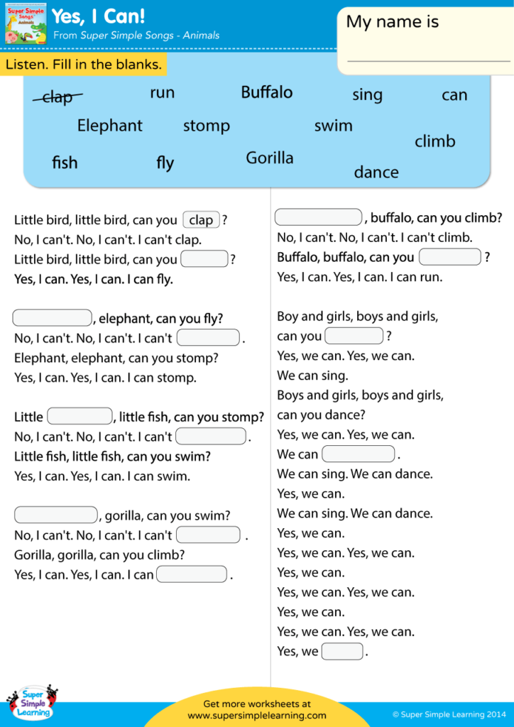 fill in the blank worksheet for kindergarten