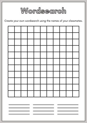 Free printable word search worksheet templates 