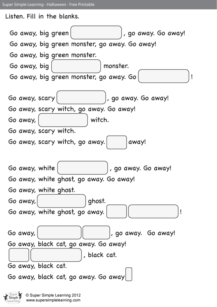 fill in the blank worksheet