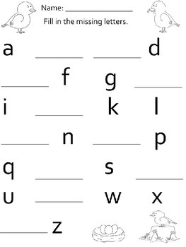 fill in the blank worksheet
