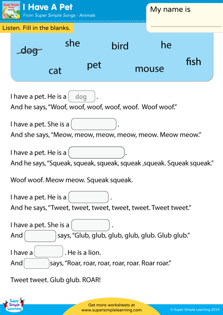 fill in the blanks worksheet