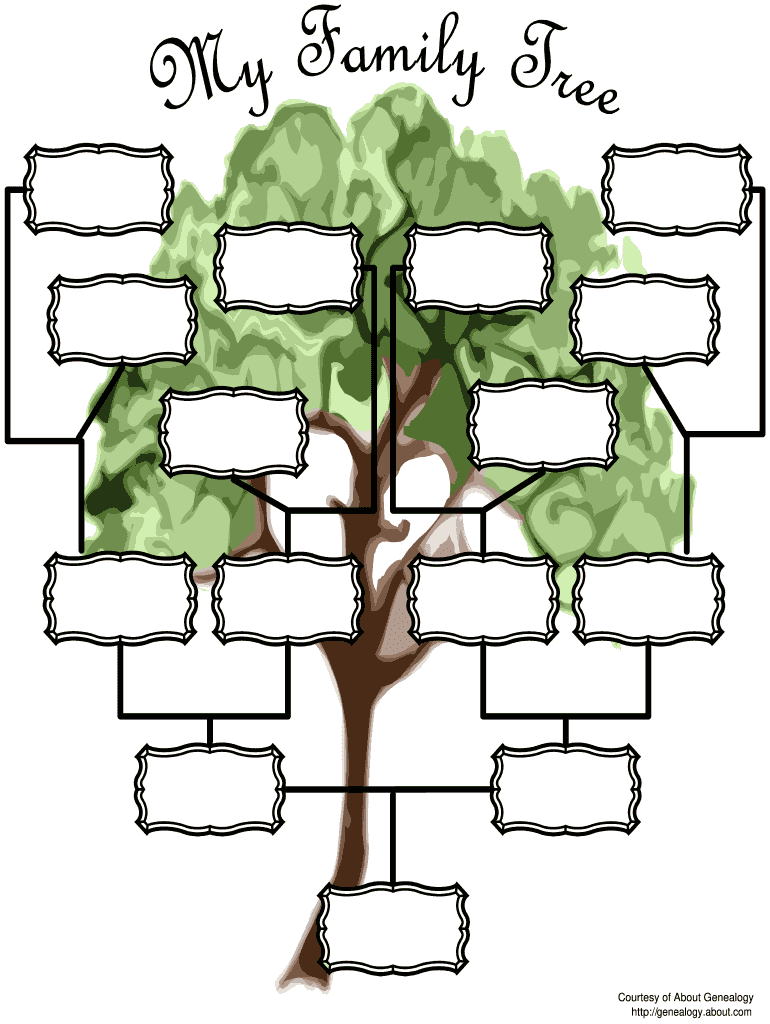 fillable and printable family tree