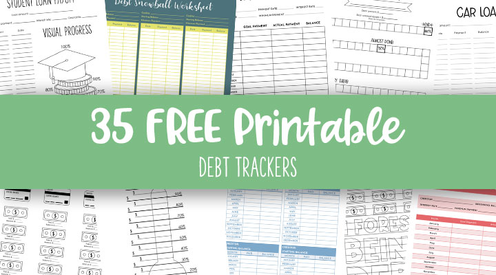 Debt Trackers &  Debt Snowball Worksheets - 35 Pages | Printabulls
