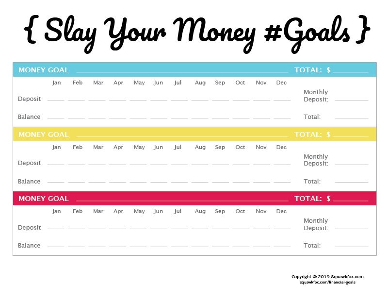 Money Goals: How To Set Financial Goals That Slay - Squawkfox