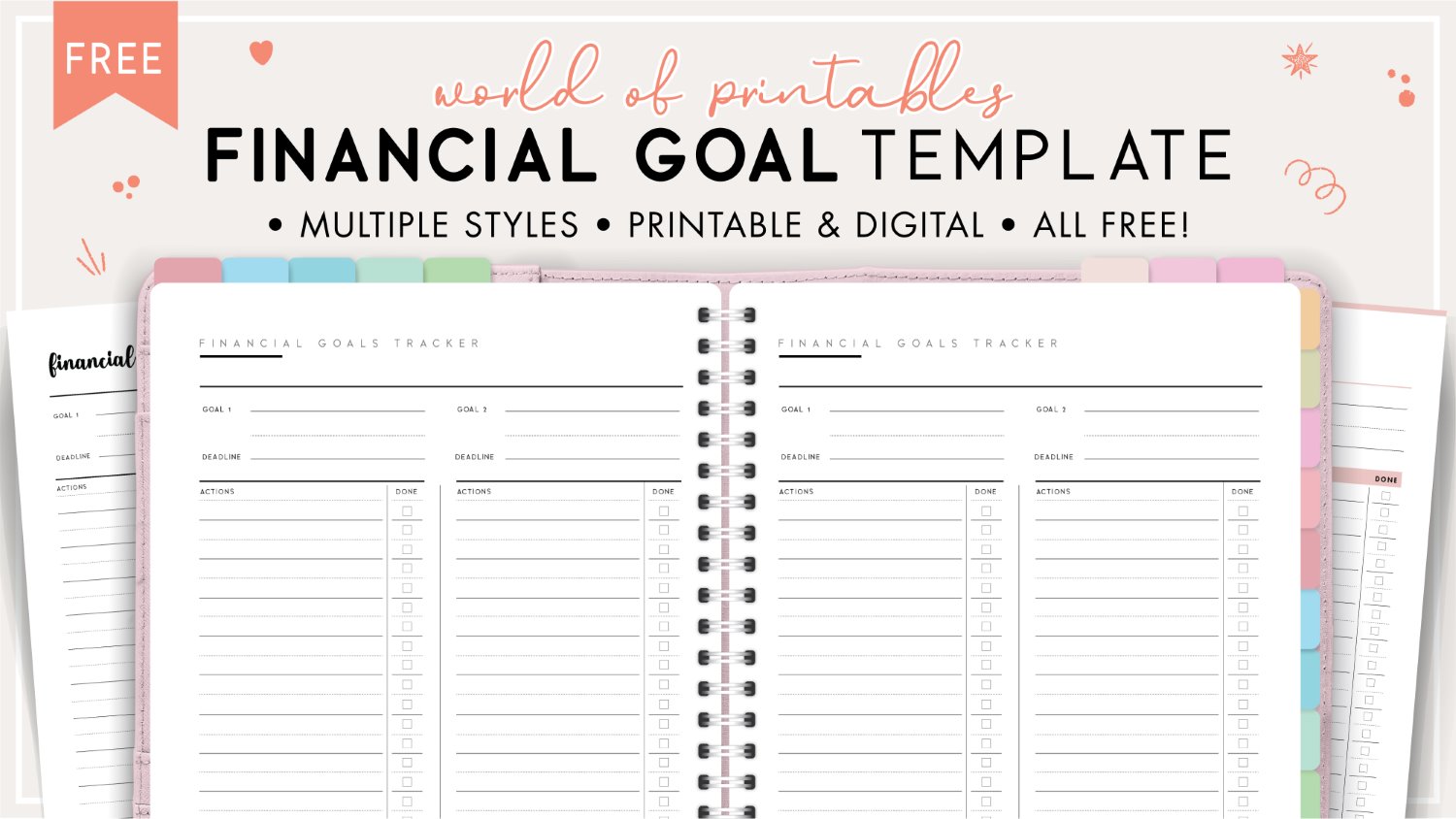 financial goal worksheet