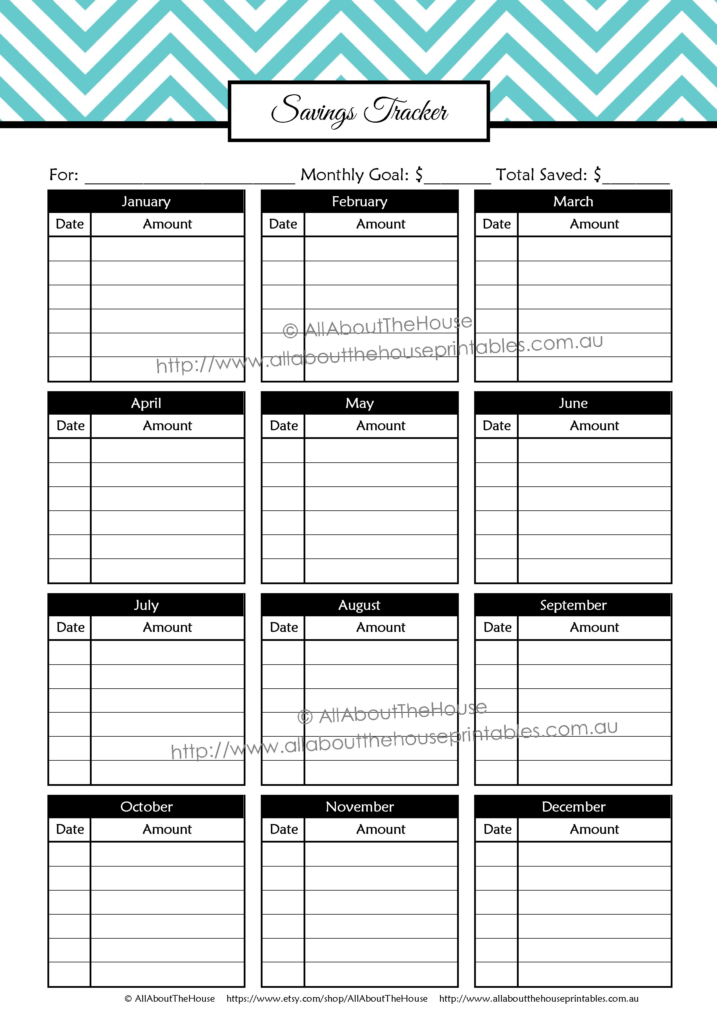 financial organizer worksheet