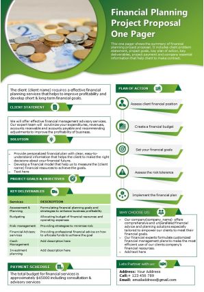 financial planning pdf