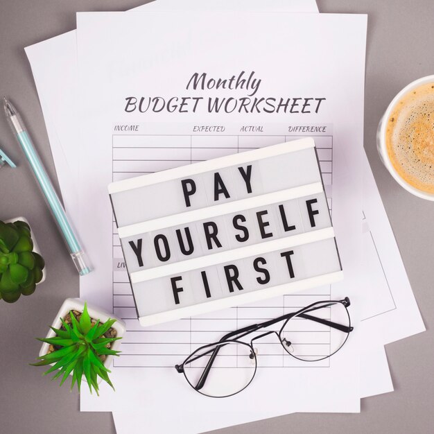 Premium Photo | The concept of financial planning and the ...