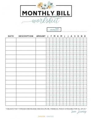 Crush Financial Goals W/ Free Printable Goal Worksheets - Savor + ...