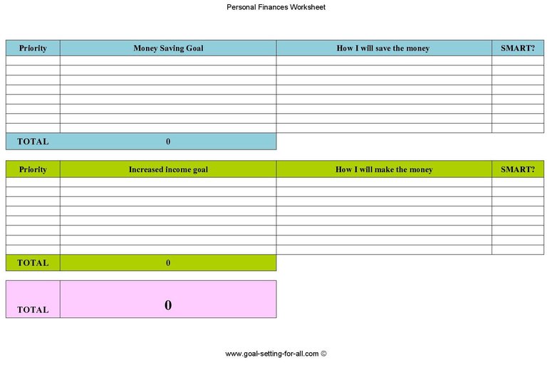 Download Free Personal Finance Worksheets Here