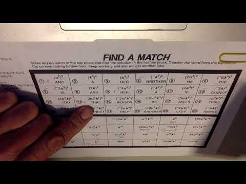 find a match worksheet answers