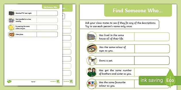 Find Your Match Icebreaker Cards (teacher made) - Twinkl