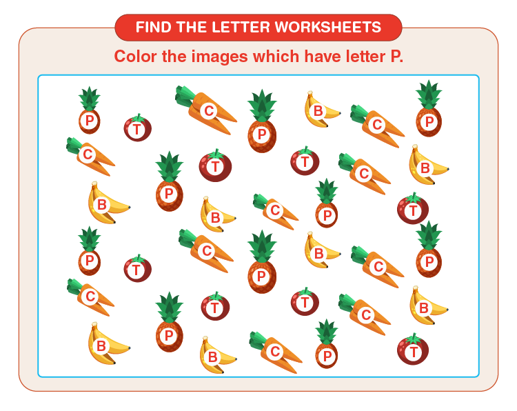 find the letter a worksheet