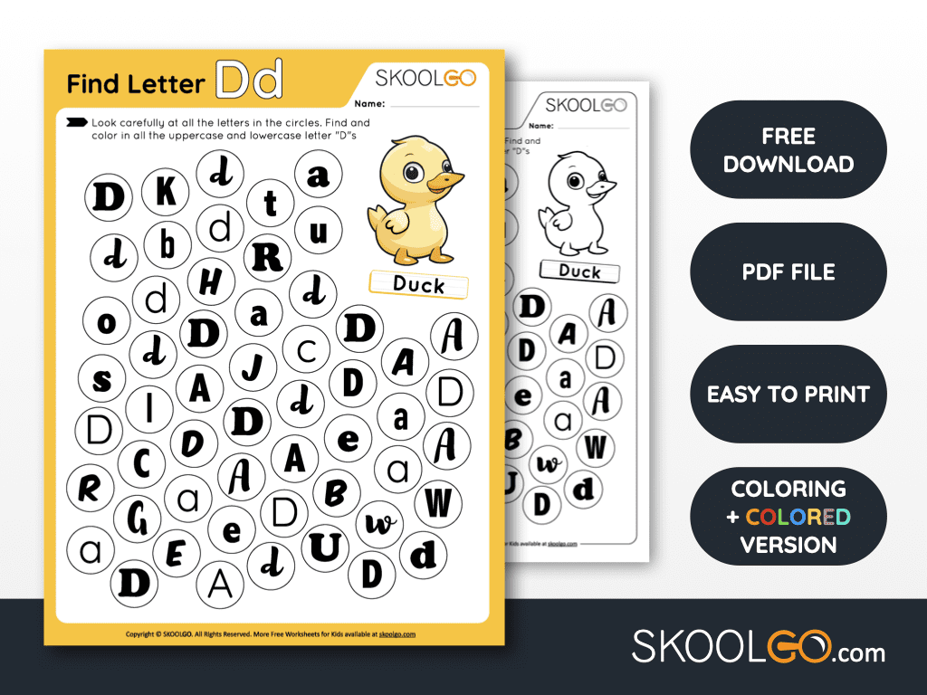 find the letter d worksheet