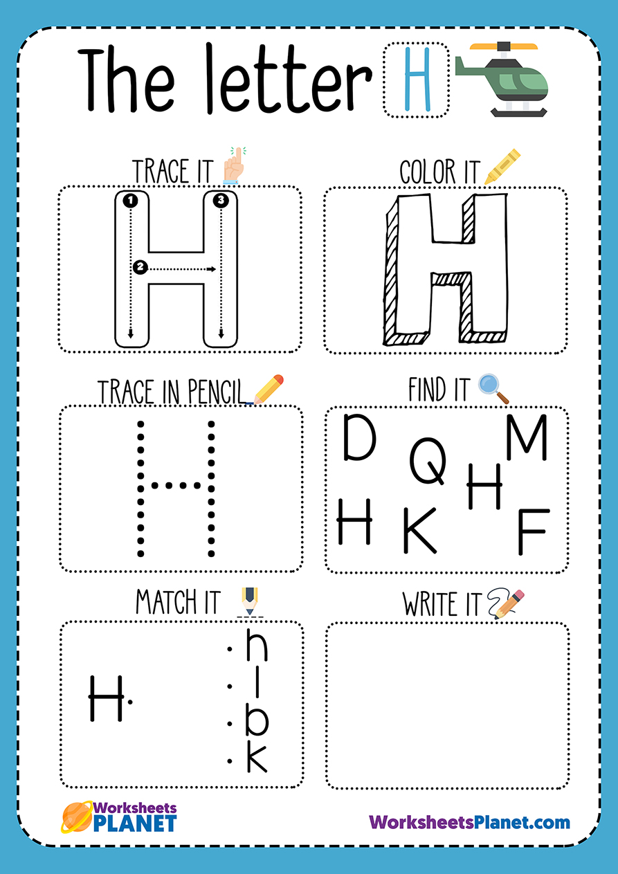 find the letter h worksheet