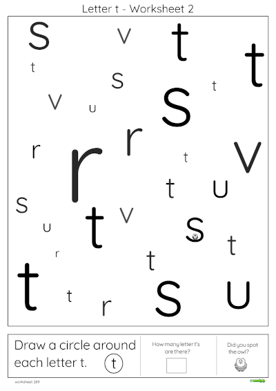 find the letter t worksheet