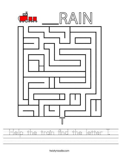 find the letter t worksheet