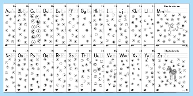 I Spy the Letter Activity Pack | Find the Letter Worksheets