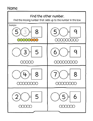 find the missing addend worksheet