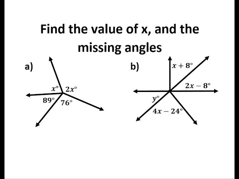 Find the Value of x, and the Missing Angle Measures - YouTube