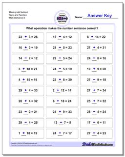 find the missing number worksheet 2nd grade