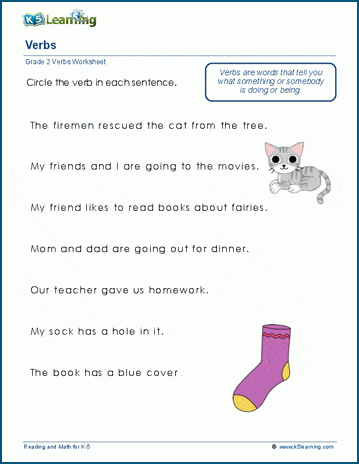 Identifying verbs worksheets | Worsheets library