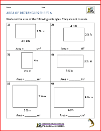 finding area of a rectangle worksheet