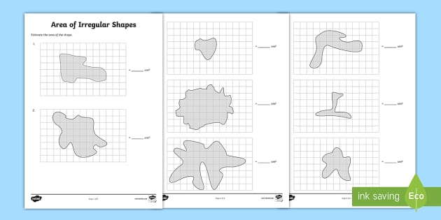 finding area of irregular shapes worksheet