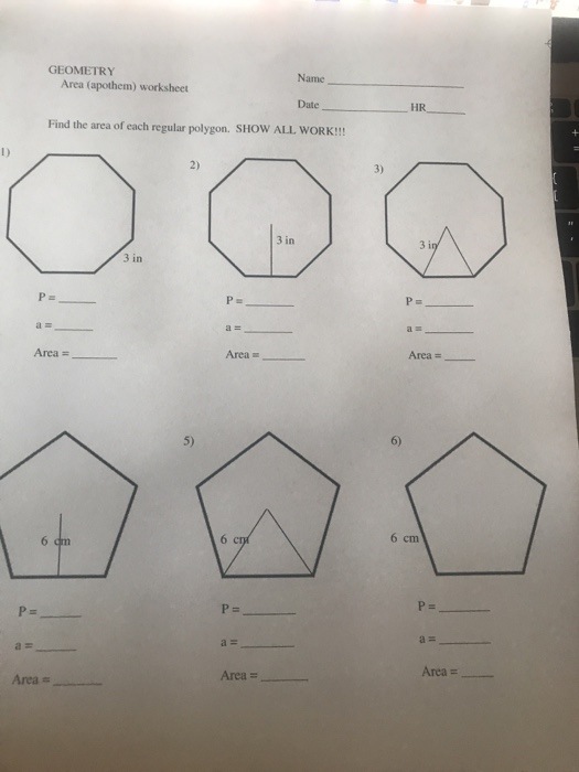 finding area of polygons worksheet