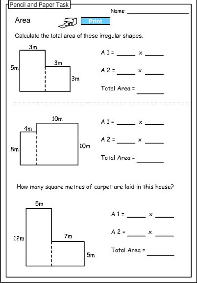 Calculating the Area of Irregular Shapes - Click to download ...