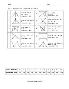 Congruent Triangles Worksheet for 10th Grade | Lesson Planet