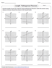 Distance Formula Worksheets