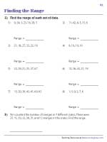 finding mean median mode worksheet