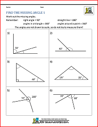 finding missing angles worksheet pdf