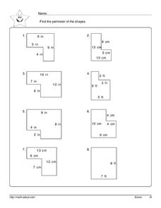 Finding Perimeter Worksheet for 4th Grade | Lesson Planet