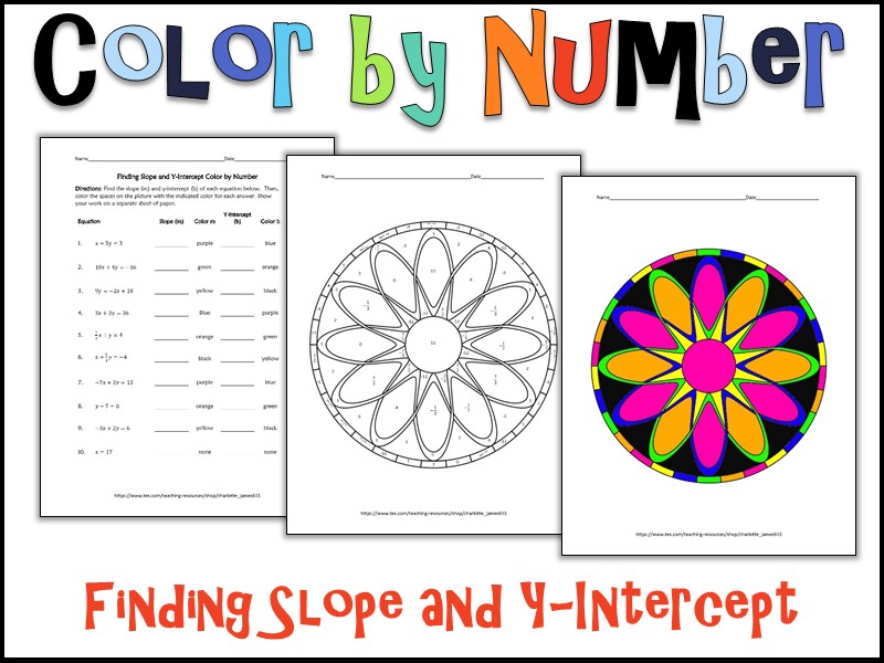 finding slope and y intercept worksheet
