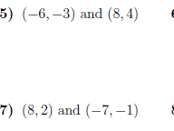 Slope from two points worksheets (with solutions)  