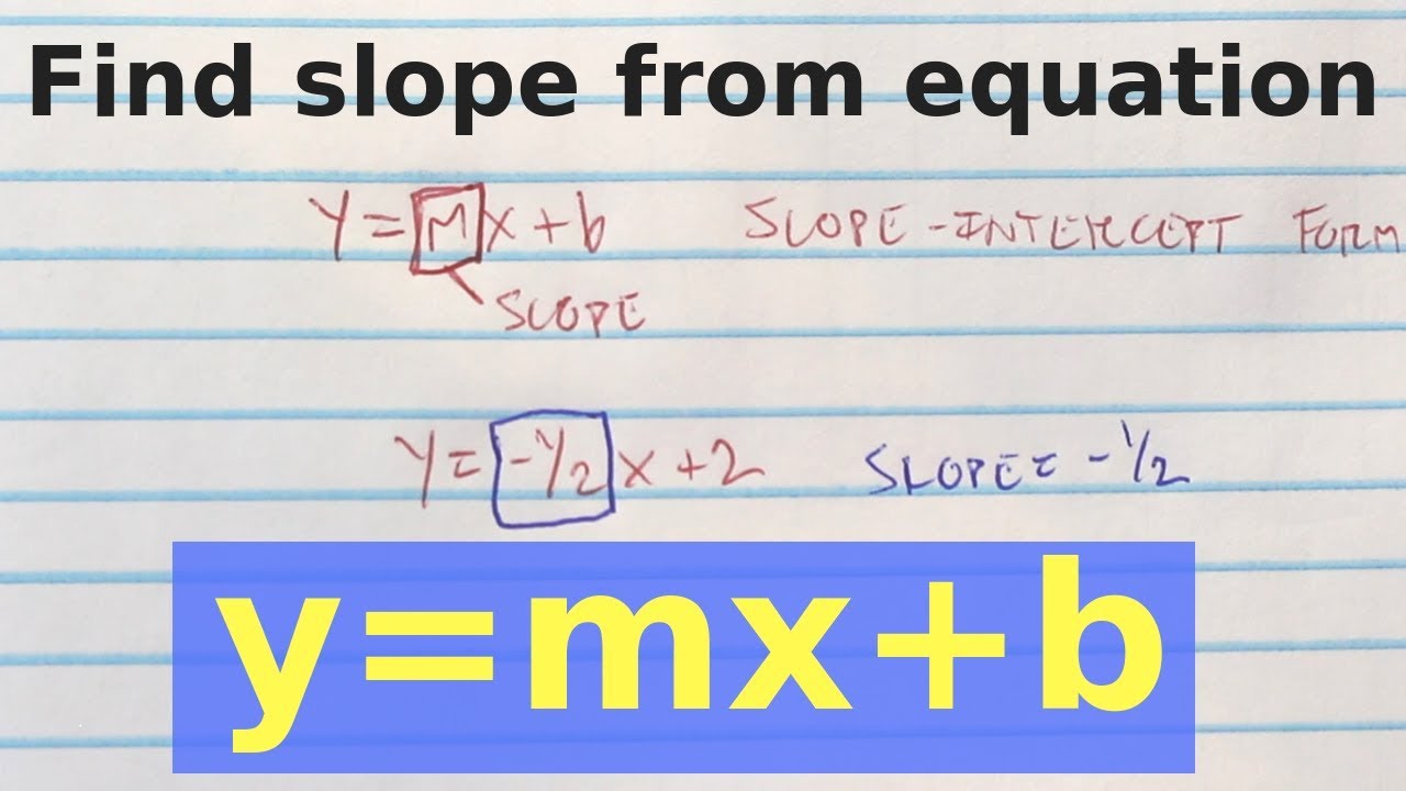How to Find the Slope from an Equation