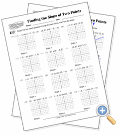 Finding the Slope of Two Points - WorksheetWorks.com