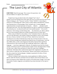 finding textual evidence worksheet