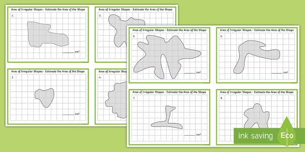 finding the area of irregular shapes worksheet
