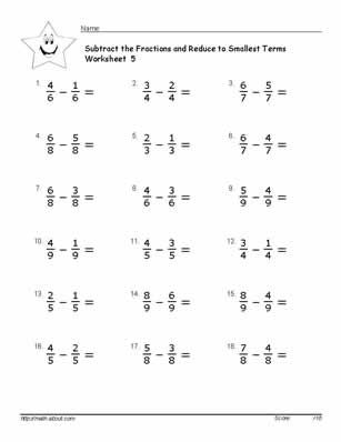 finding the least common denominator worksheet